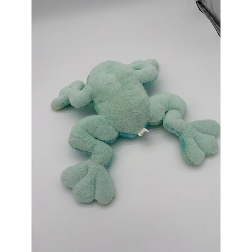 Bee Happy Plush Frog Kids 17 in Blue Yellow Tie Dye Heart Stuffed Animal